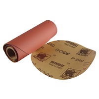 240 Grit, 6" Dia Adhesive-Back Sandpaper, Roll of 25